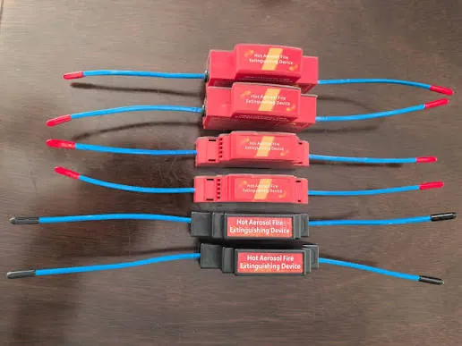 hot aerosol fire extinguishing device