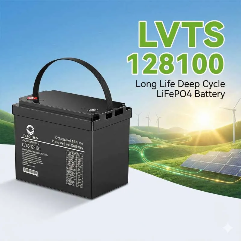 lvtopsun 12.8v 100ah 1.28kwh lithium-ion (lefepo4) battery