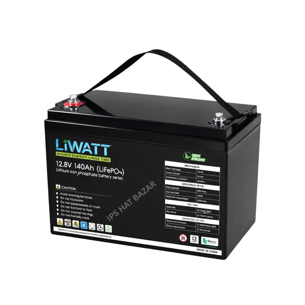 liwatt lithium ion lifepo4 12.8v 140ah ips/ups battery