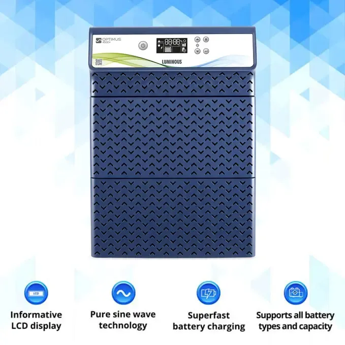 luminous optimus 6500+ 72v pure sine wave inverter for home & office