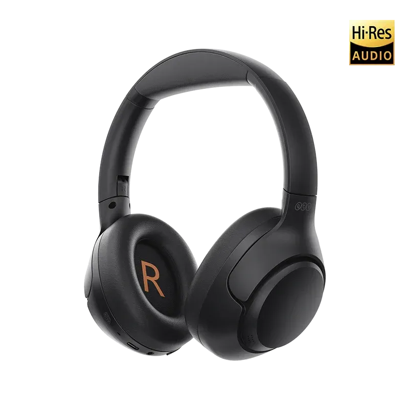 qcy h3 wireless headphones, 43db hybrid anc, 60h playtime
