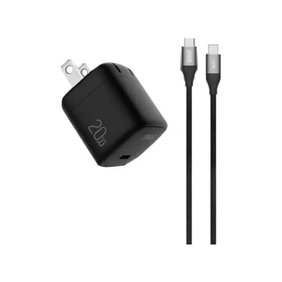 qcy 20w charger with cable set type-c to type-c (ck02-mg)