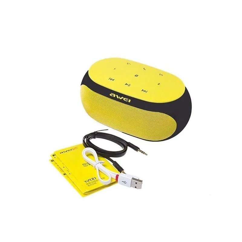 awei y200 - wireless bluetooth speaker - yellow and black