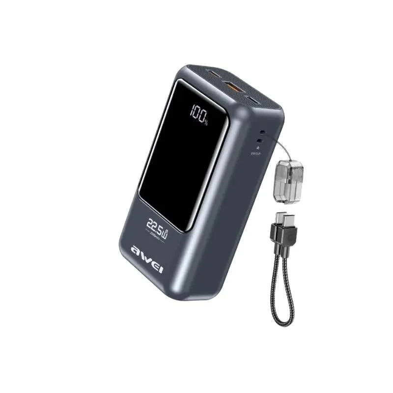 awei pa-100 20000mah 22.5w portable fast charging power bank