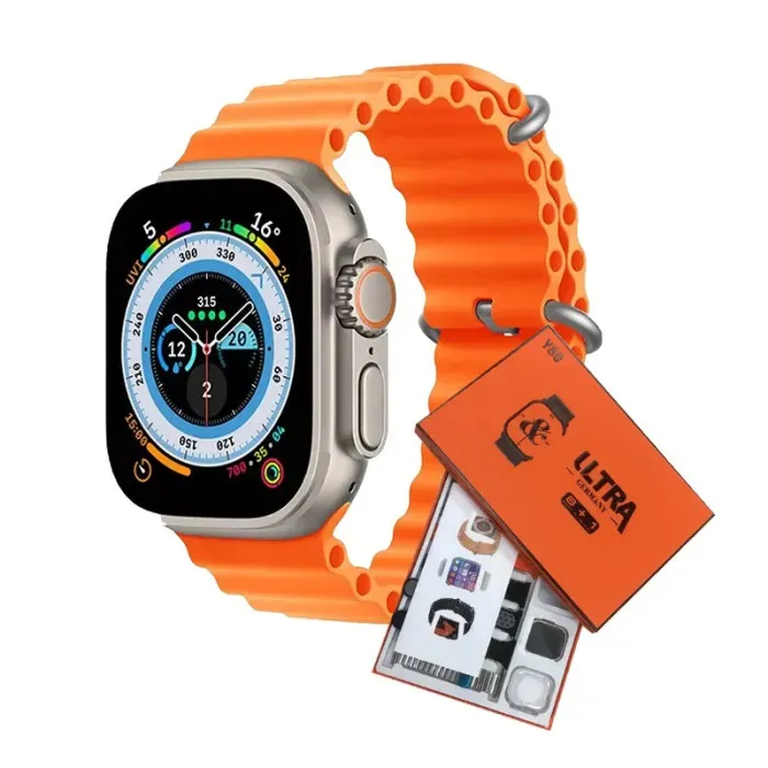 y80 ultra smart watch 8 plus 1 strap bluetooth calling 2.02 hd display wireless charging