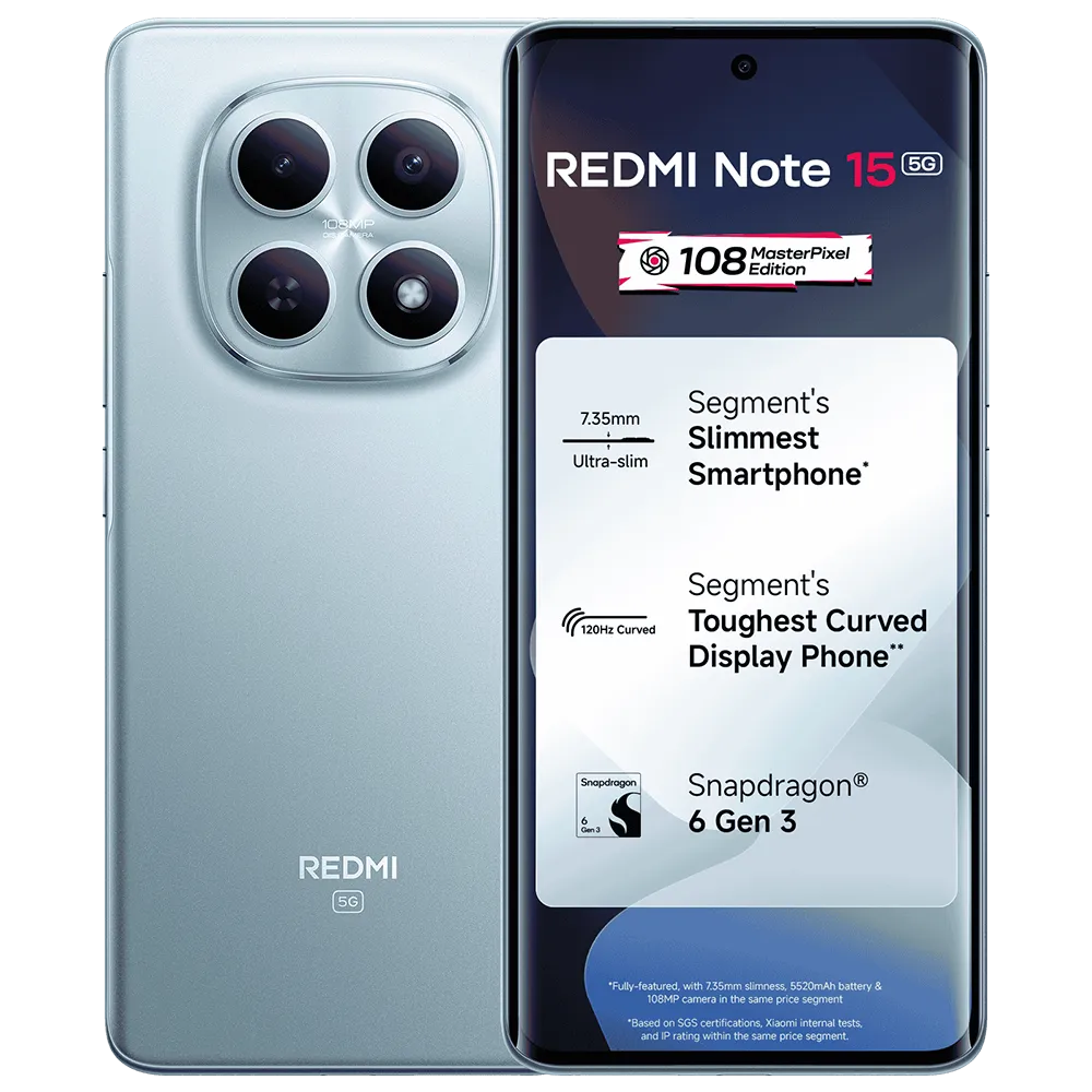 Redmi Note 15 5G | 8GB +256GB (Glacier Blue) - Price in Nepal