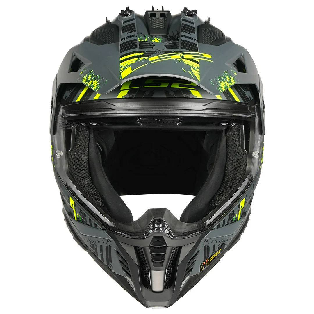 LS2 Pioneer 2 Crazy Helmet | Matt Yellow Dual Sport | Price in Nepal