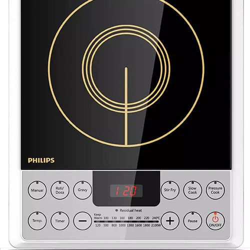 Philips 2100W Induction Cooktop | Viva Collection Black HD4928/01