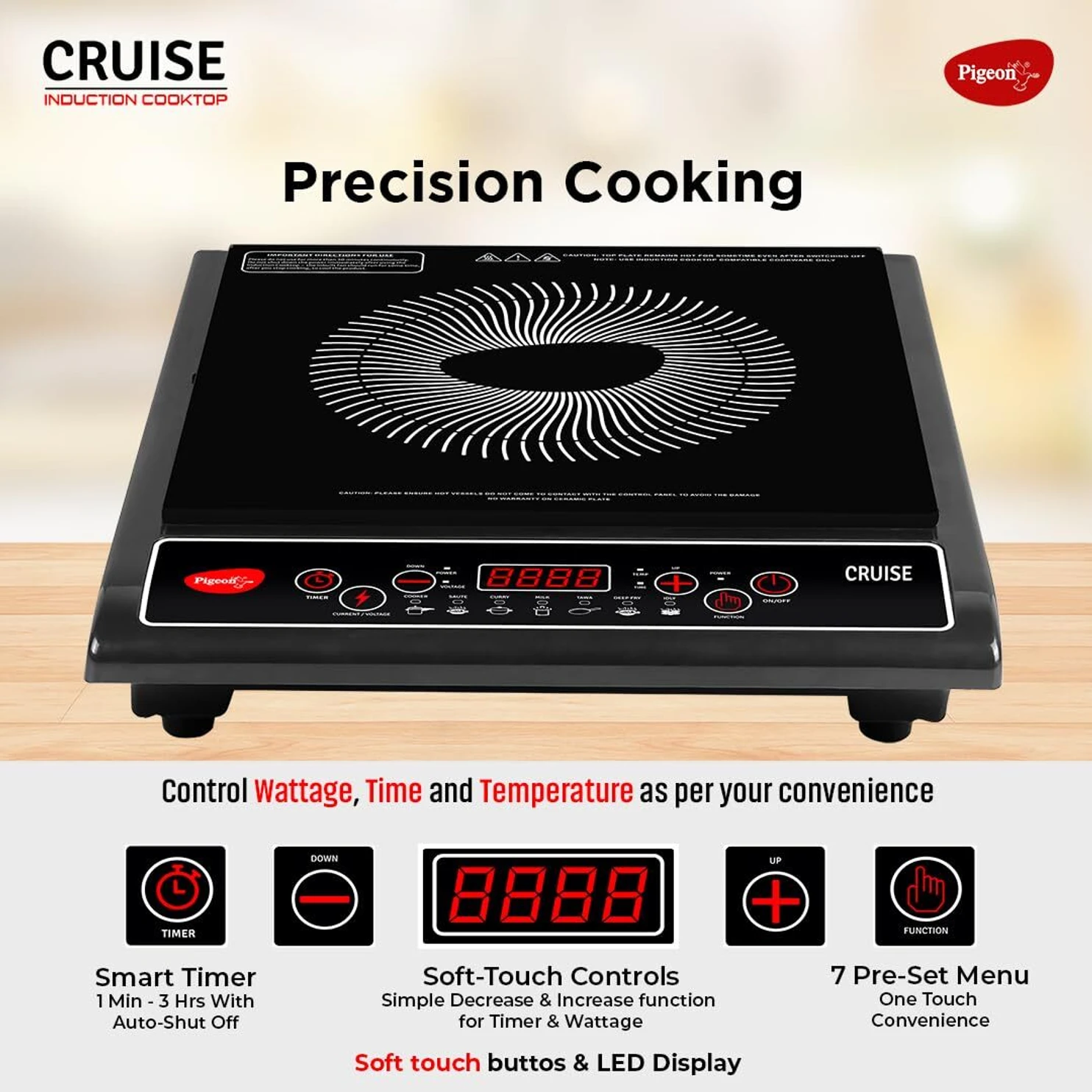 Pigeon Cruise 1800 W Induction Cooktop price in Nepal-4