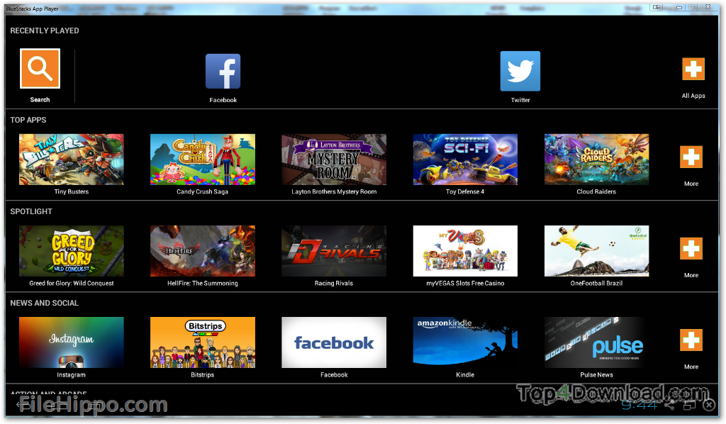 bluestacks auto download apps