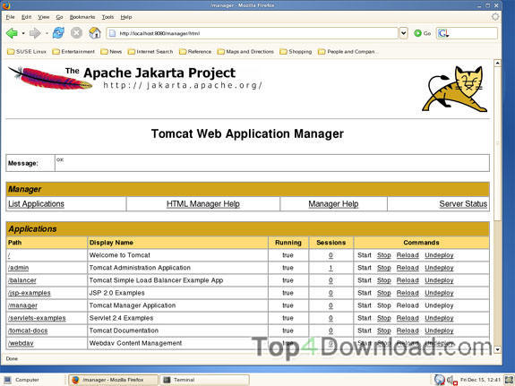 Apache Tomcat x64 screenshot