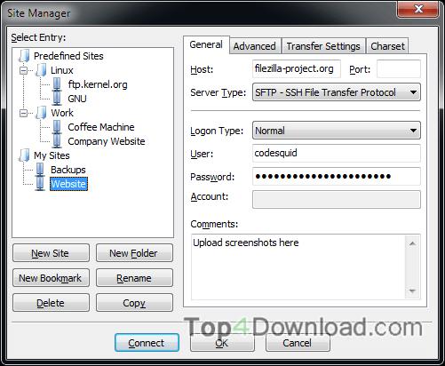FileZilla screenshot