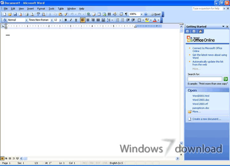 Microsoft Office 2003 for Windows 7 - Powerful 2003 Office Suite - Windows  7 Download