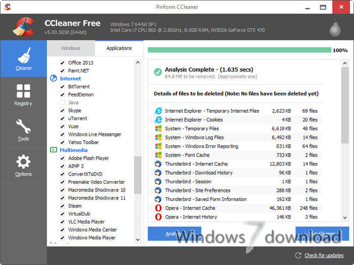 ccleaner free download window 7