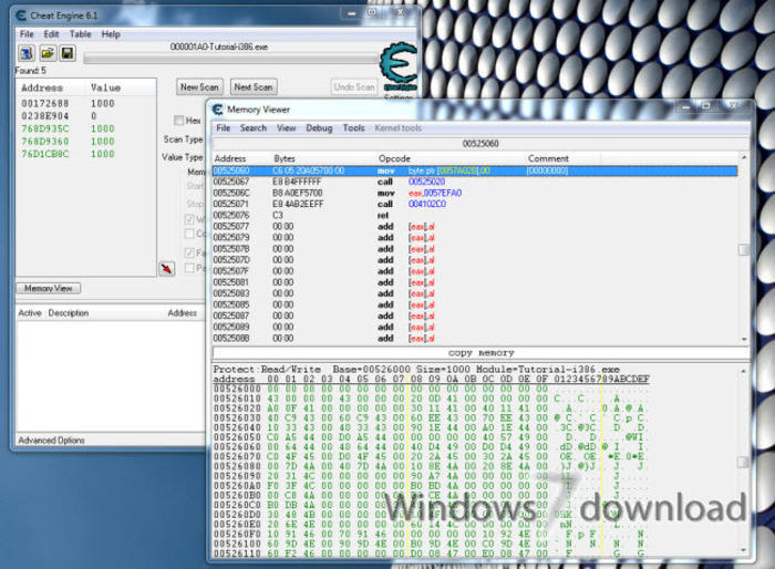 Cheat Engine for Windows 7 - Tool designed to help you