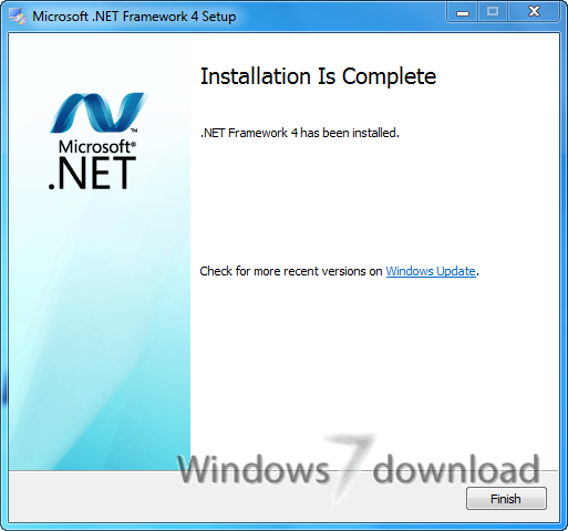 .net Framework 4.0 V 30319 Windows 7