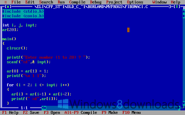 Turbo C Windows 8 Downloads 2041