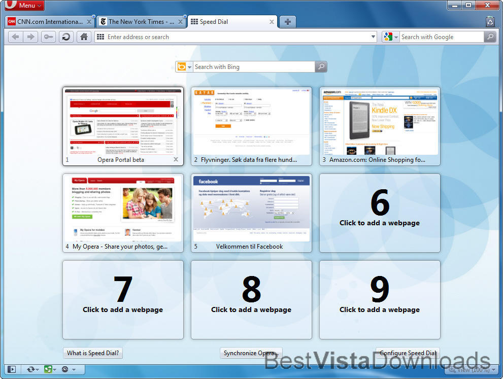 Opera screenshot Opera screenshot