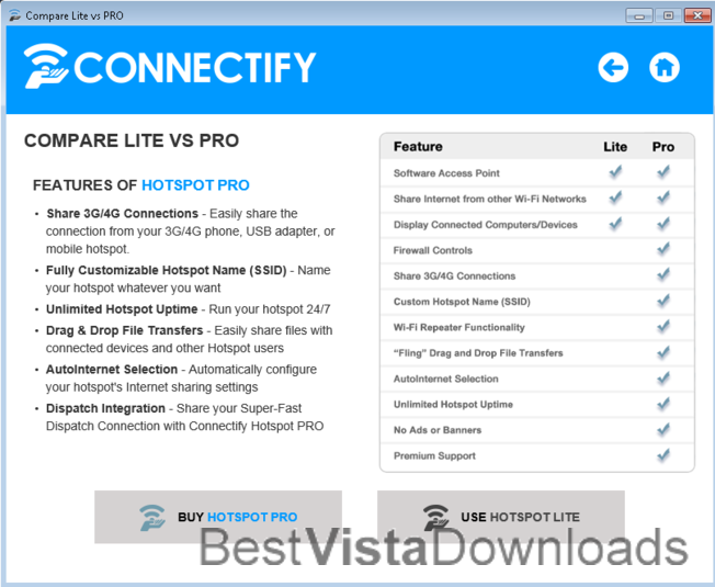 Connectify screenshot Connectify screenshot
