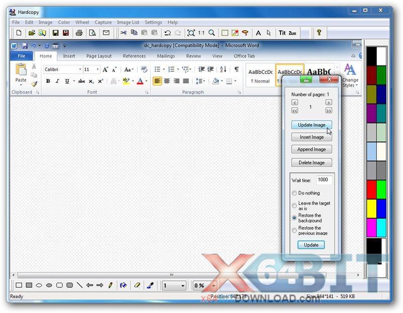 Hardcopy screenshot Hardcopy screenshot