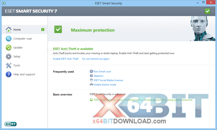 ESET Smart Security (64 bit) screenshot ESET Smart Security (64 bit) screenshot
