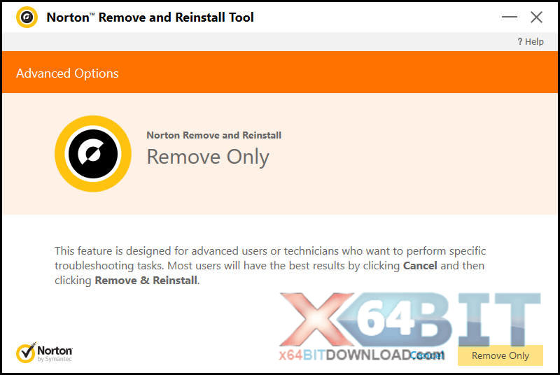 Norton Removal Tool screenshot