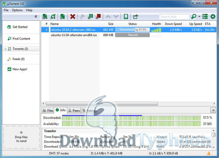 uTorrent (µTorrent) 3.5.5 B45628 full uTorrent (µTorrent) full screenshot