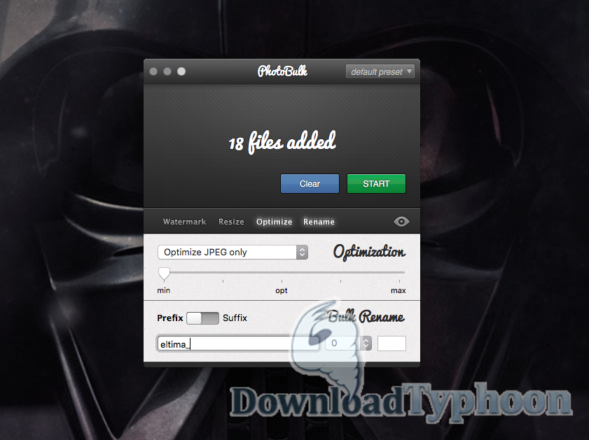 PhotoBulk for Mac 1.7.0 full PhotoBulk for Mac full screenshot