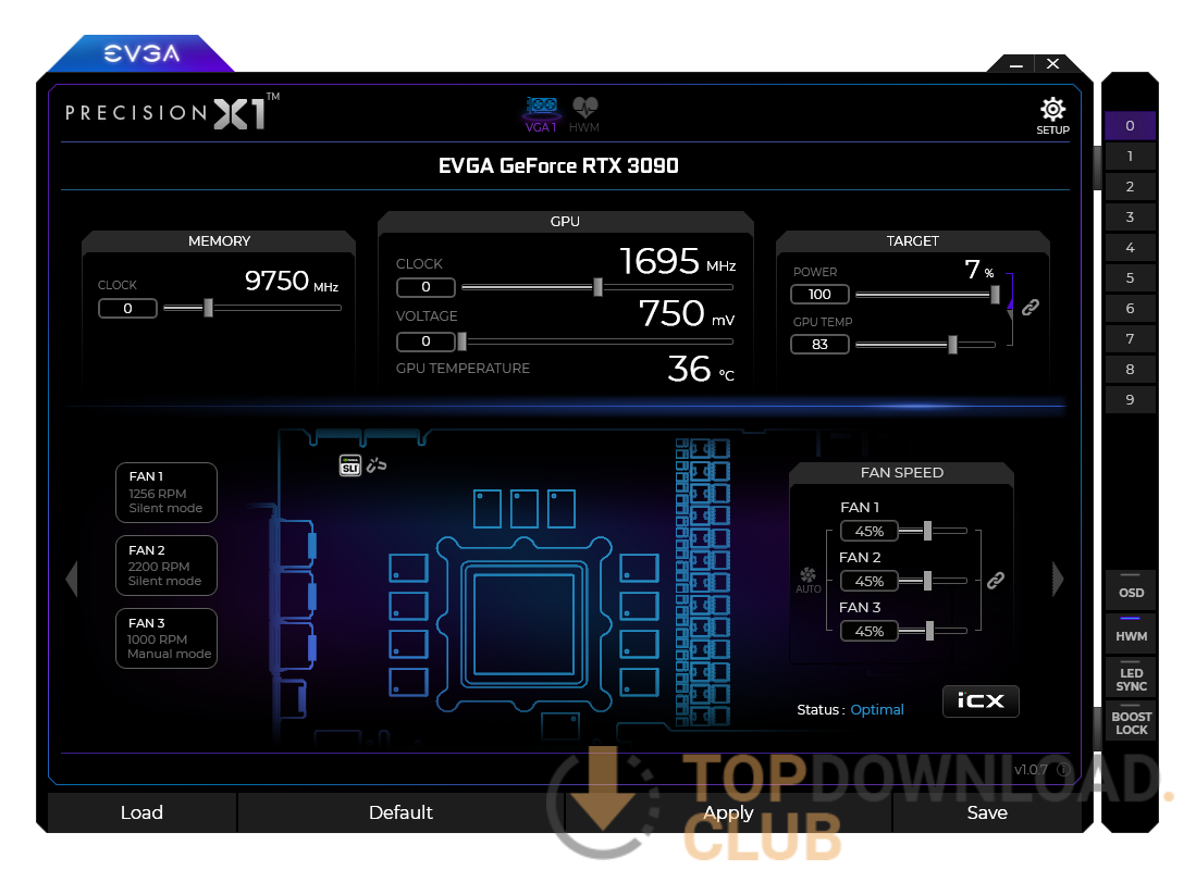 EVGA Precision X1 software