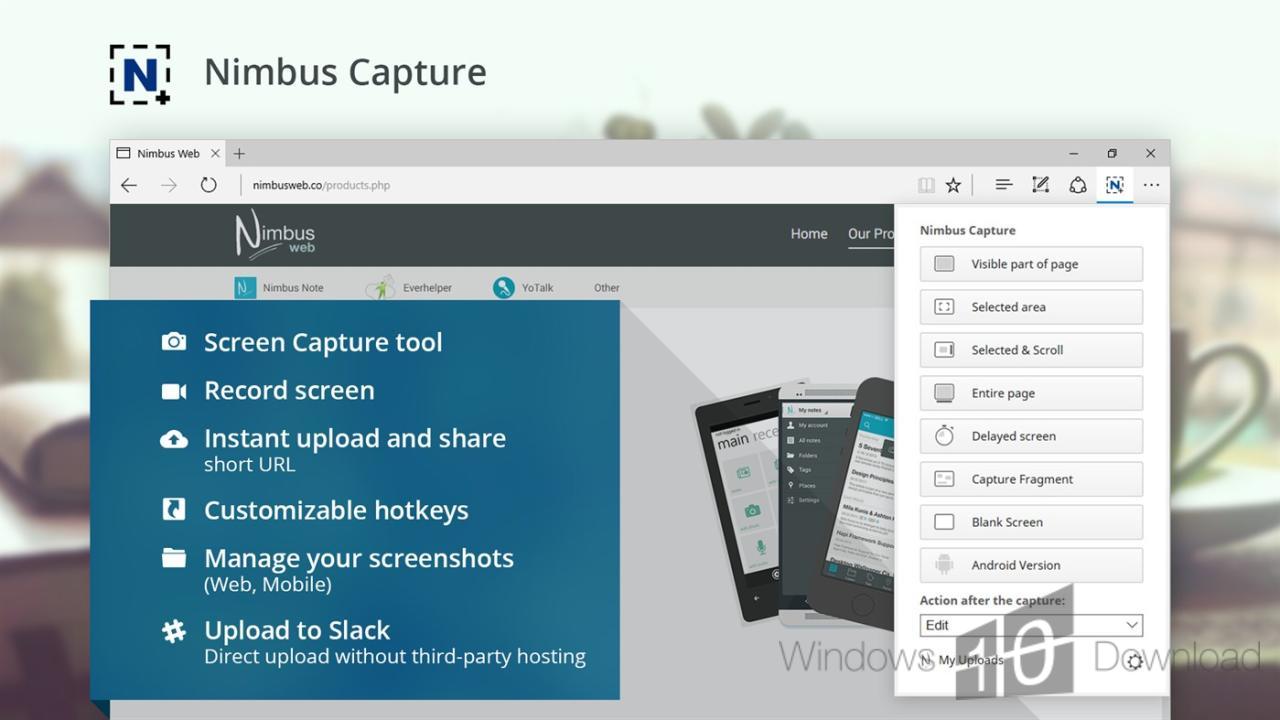 Windows 10 Nimbus Screen Capture full