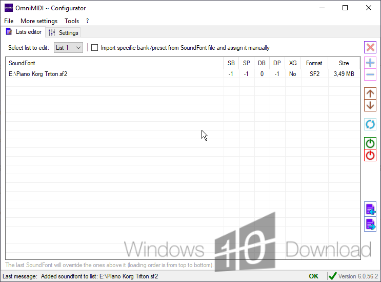 Windows 10 OmniMIDI full