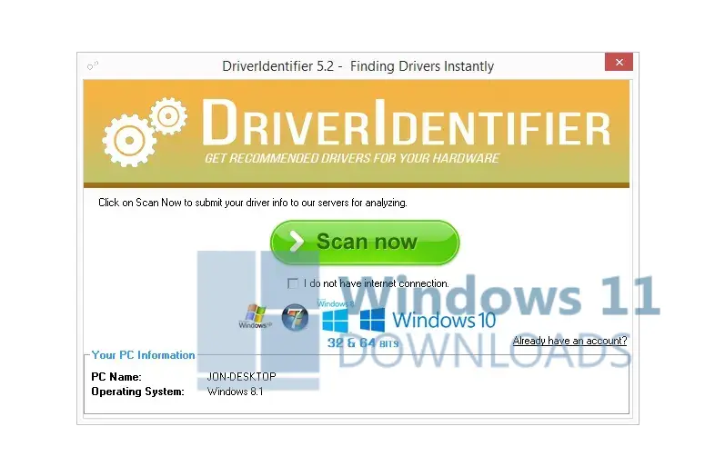DriverIdentifier Portable Windows 11 download
