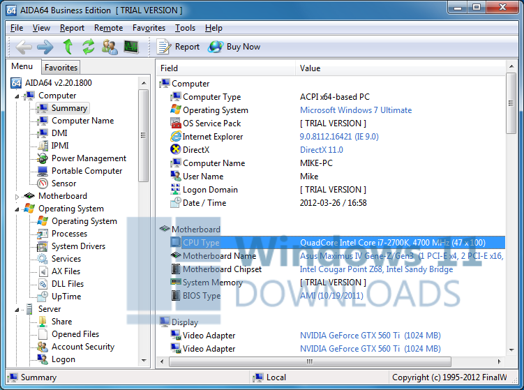 AIDA64 Business Edition Windows 11 download