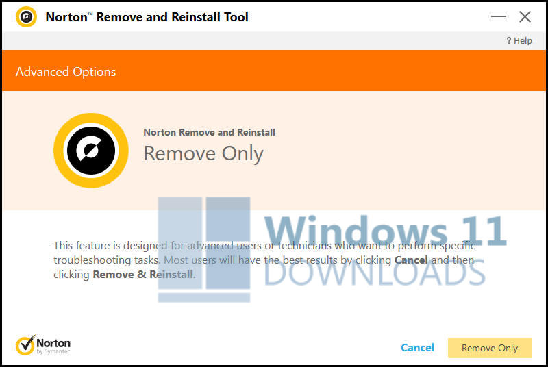 Norton Removal Tool Windows 11 download