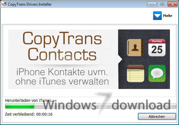 Windows 7 CopyTrans Drivers Installer 3.100 full