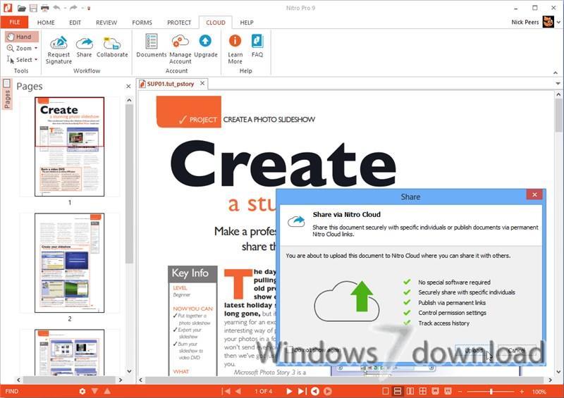 Nitro PDF Professional full Windows 7 screenshot Windows 7 Download
