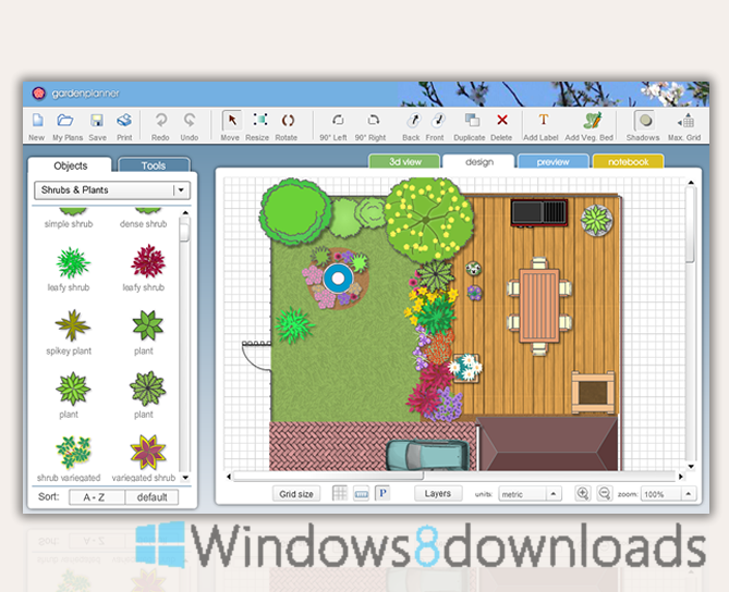 Windows 8 Garden Planner 3.8.62 full Windows 8 Garden Planner full