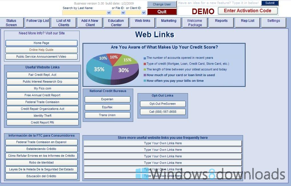 Windows 8 Credit Detailer 1909 full Windows 8 Credit Detailer full