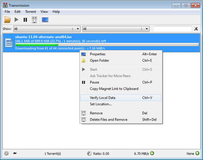 transmission torrent client port forwarding