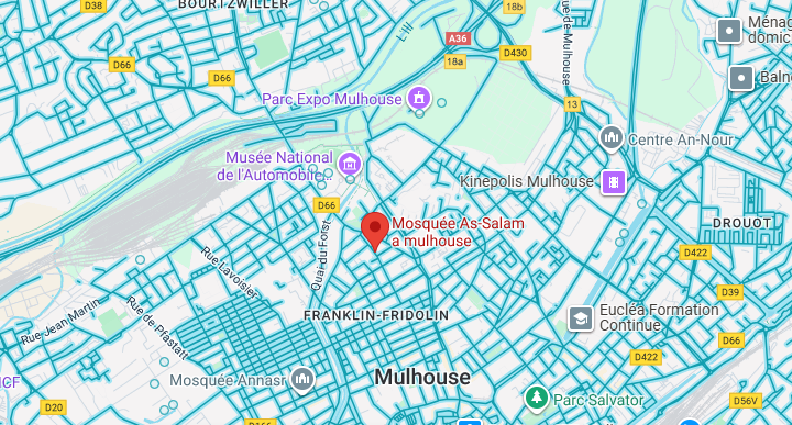 Carte montrant l'emplacement du cabinet de psychopraticien.