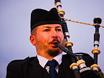 Dudelsackspieler Marc Cameron