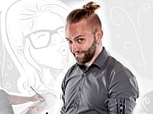 beidhändiger Schnellzeichner Clemens Steinhauer