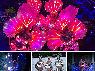 LED-EDELSTEINE Tanzshow / Tänzer, Lichtshow, Unterhaltungsprogramm für Firmenfeier, Hochzeit buchen