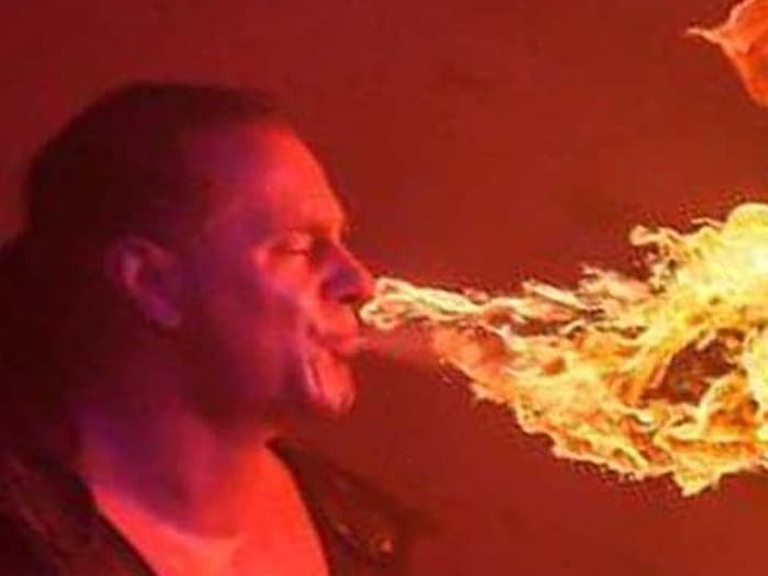 Showdienstleister Rick on fire