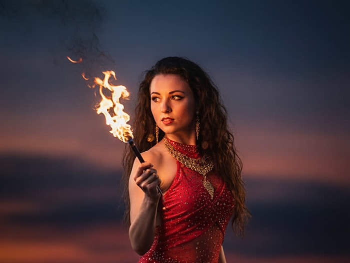Abun.Dance Fire Bubbles Dancer