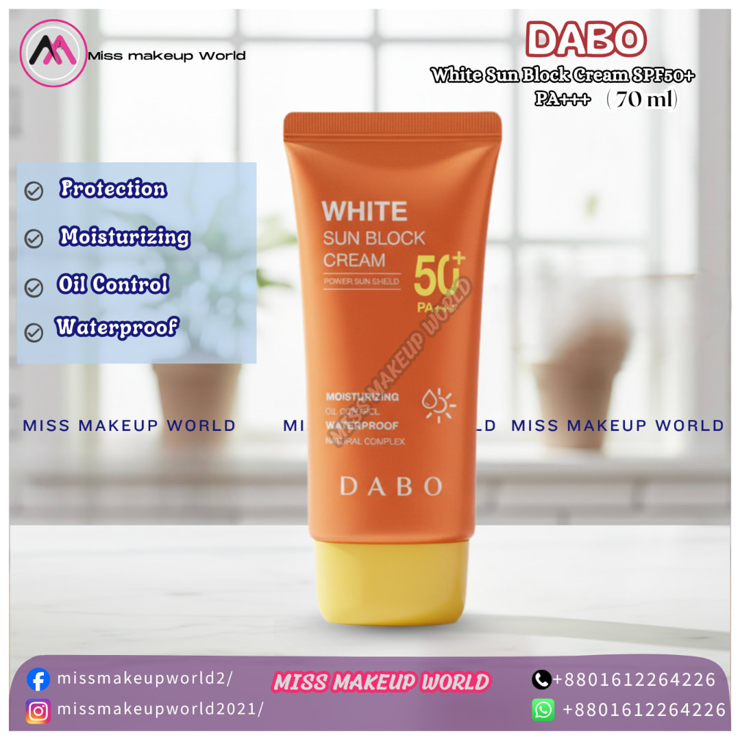 DABO White Sunblock Cream Power Sun Shield SPF50+ - Miss Makeup World - image 2