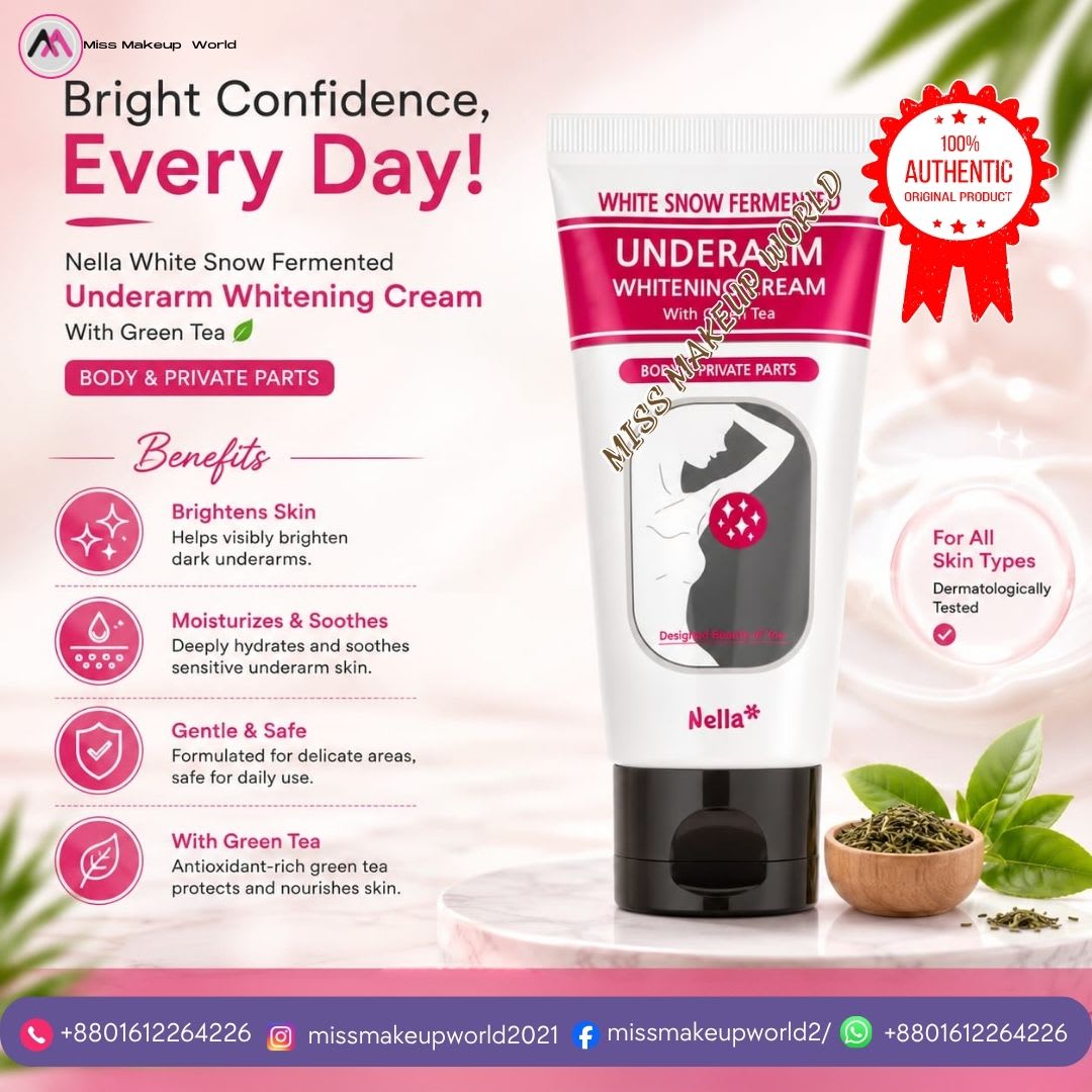 Nella White Snow Fermented Underarm Whitening Cream with Green Tea - Miss Makeup World - image 2