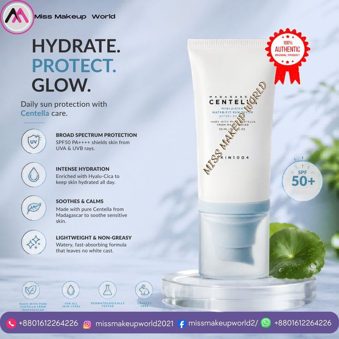 skin1004 - madagascar centella hyalu-cica water-fit sun serum spf50 pa++++