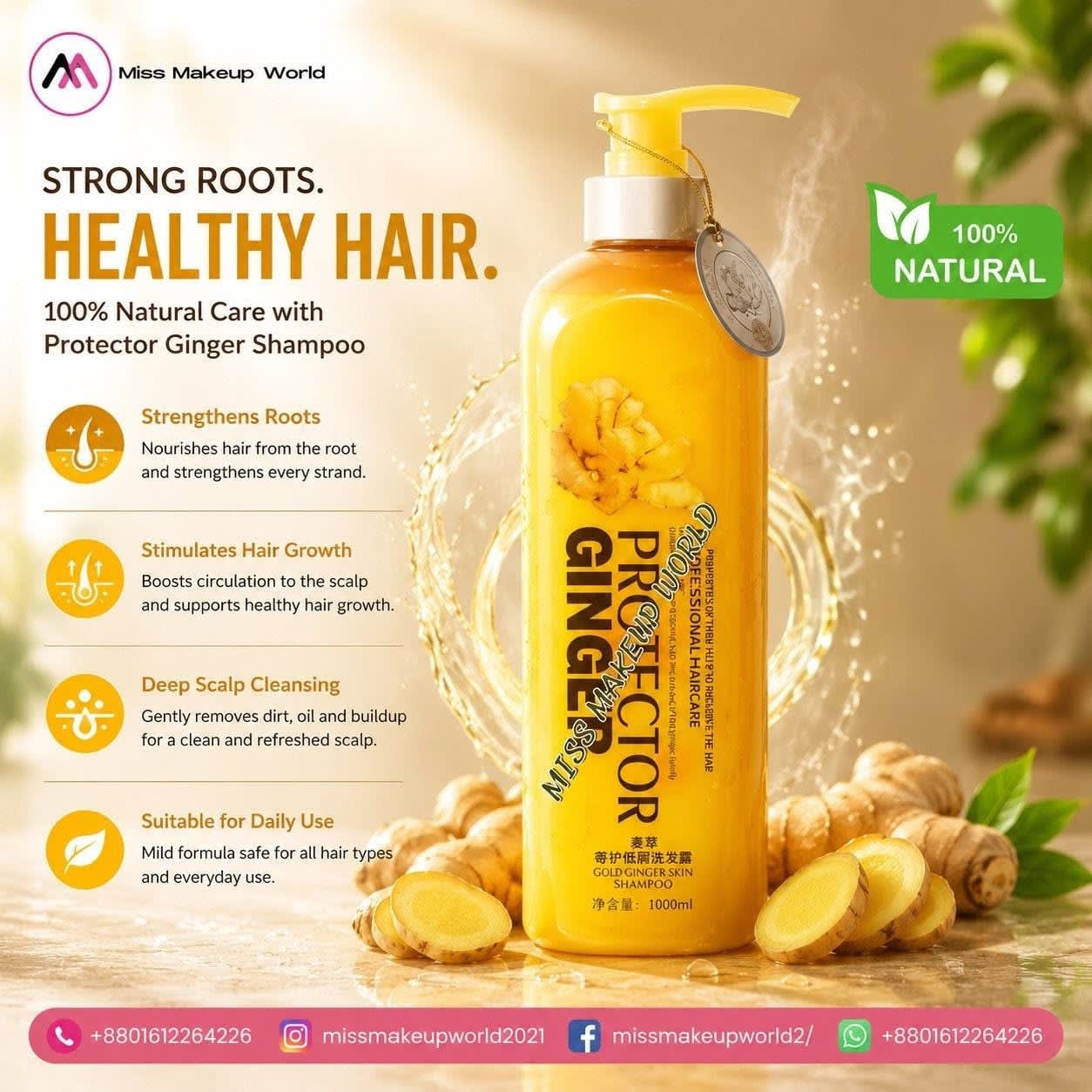 Flower Noble Protector Ginger Hair Shampoo 500ml