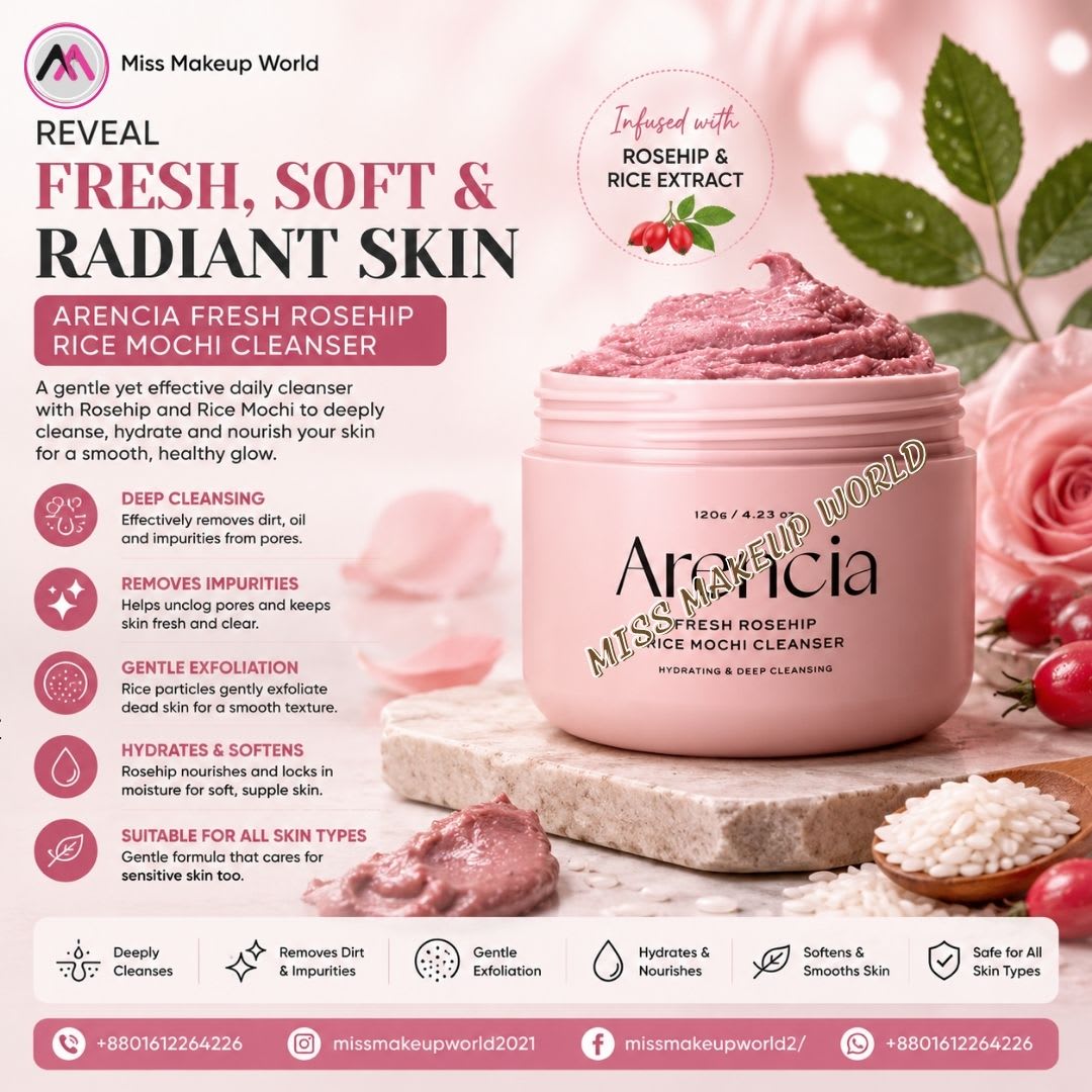 Arencia Fresh Rosehip Rice Mochi Cleanser 120g